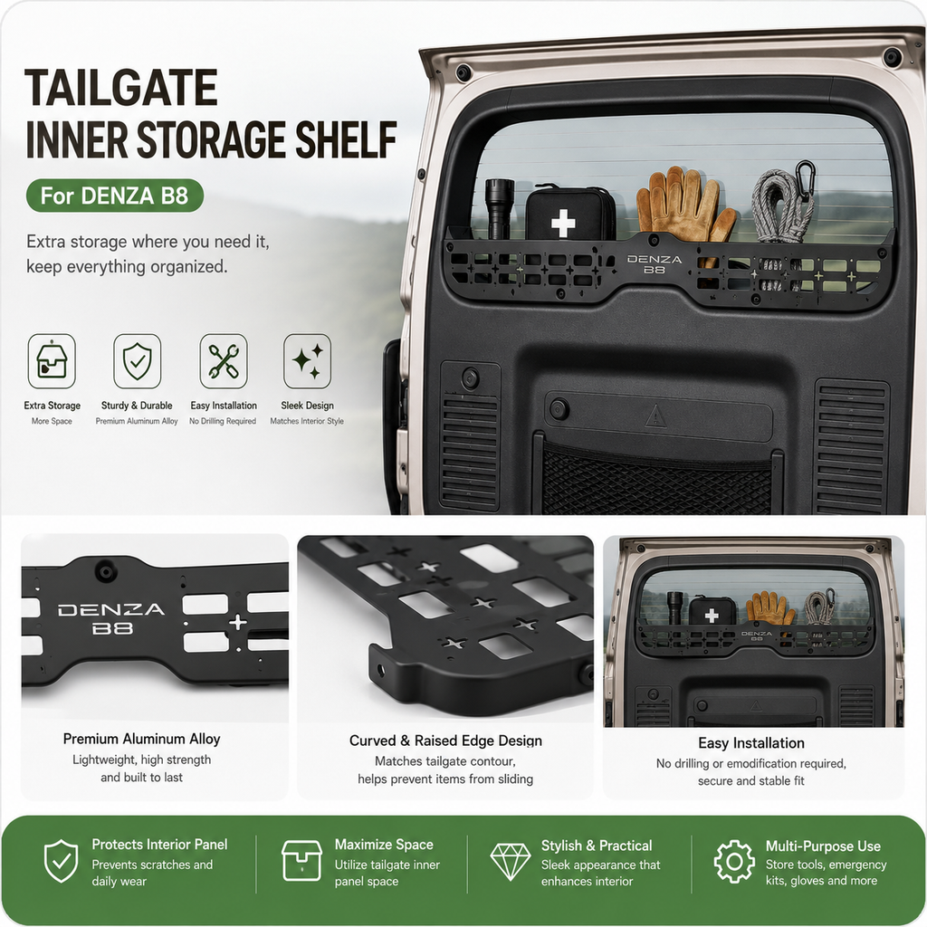 Denza B8 Tailgate Inner Storage Rack - Australian RHD Model