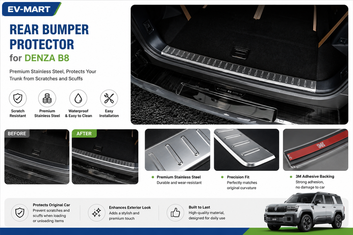 Denza B8 Rear Bumper Protector - Australian RHD Model