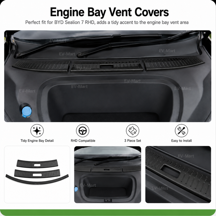 BYD Sealion 7 Engine Bay Vent Covers - Australian RHD Model