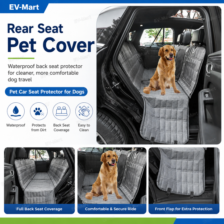 Universal Waterproof Dog Car Seat Cover for Cars & SUVs – Hammock Style, Scratch Resistant, Non-Slip, Mesh Window
