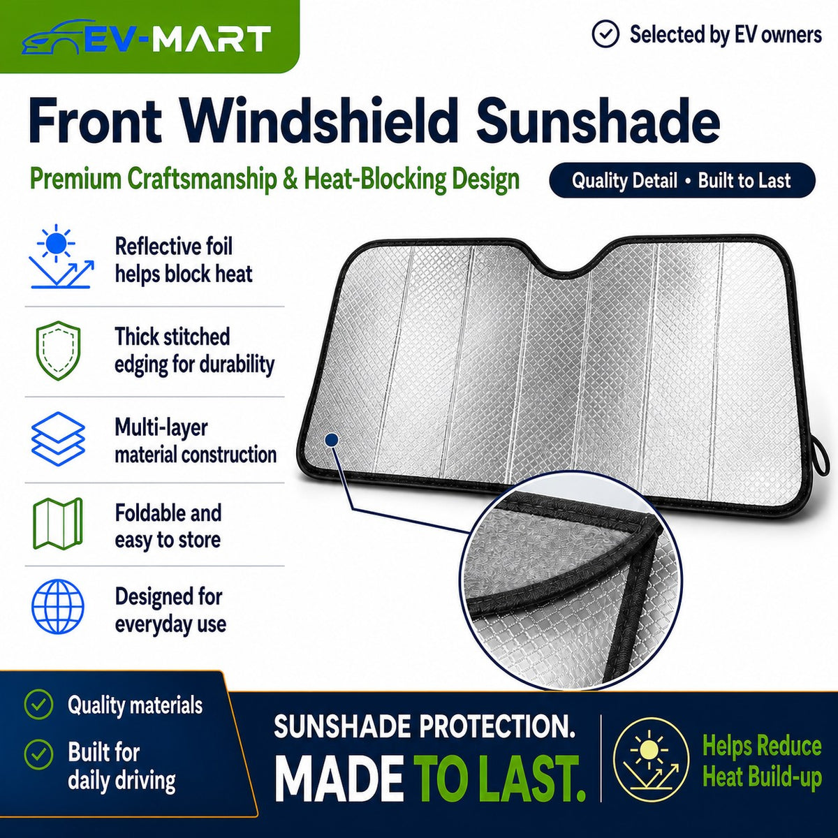 BYD ATTO 2 Front Windscreen Sunshade – fitment reference