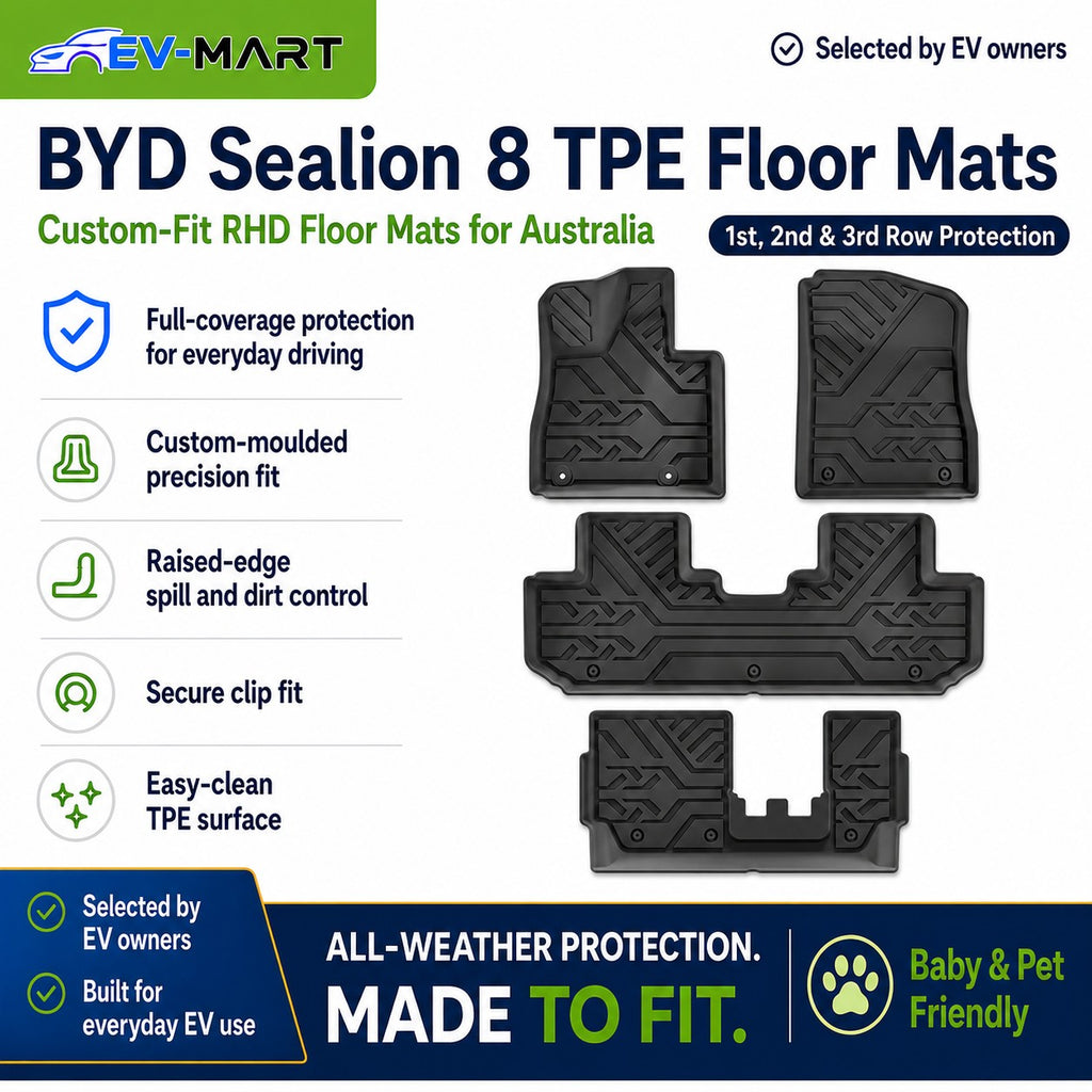 BYD SEALION 8 Floor Liners – 1st to 3rd Row RHD